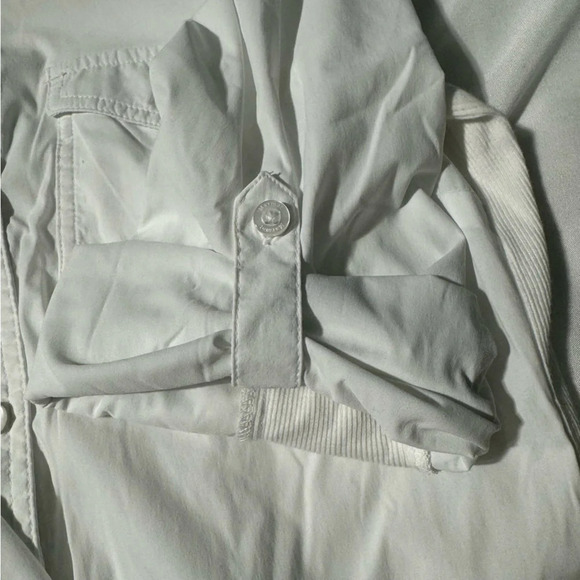 Marmot Button Down Adjustable Sleeve Breathable Shirt White Size Medium - Picture 4 of 13